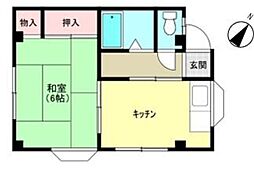 タウンライフ稲城坂浜 3階1DKの間取り