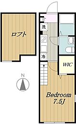 アザーレ・ブラン南生田 1Kの間取図画像
