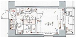 クレヴィスタ亀戸3 1Kの間取図画像