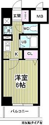 芝コーポ3号館 1Kの間取図画像