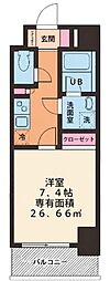 第10シントウキョウビル 1Kの間取図画像