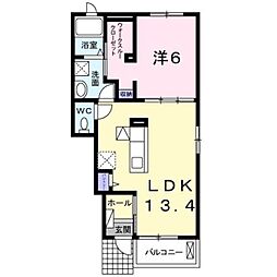 レジデンス　タカハシII 1階1LDKの間取り