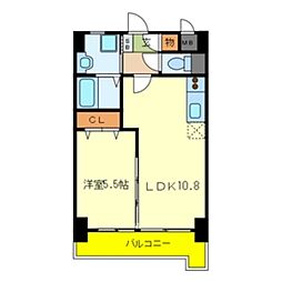 ベルフォンティーヌ 1LDKの間取図画像