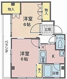 パレキャトレーズ 3階2Kの間取り