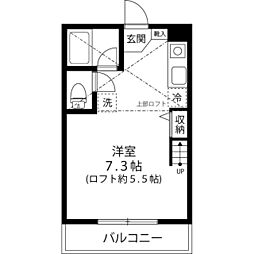 メゾン・ド・リラ 1Kの間取図画像