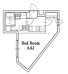 Bark Lane 武蔵小山 4階1Kの間取り
