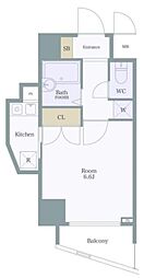 ステージファースト三宿 1Kの間取図画像