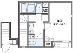 レオネクストジャルディーノA 1Kの間取図画像