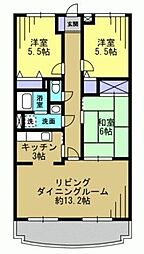 ザ・クレッセントヒルズ 3LDKの間取図画像