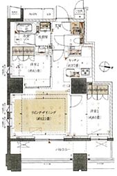 ザ・パークハウス麹町三丁目 2LDKの間取図画像