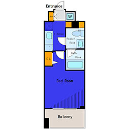 京急本線 京急蒲田駅 徒歩9分の賃貸マンション 11階1Kの間取り
