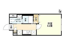 都営浅草線 馬込駅 徒歩6分の賃貸マンション 3階1Kの間取り