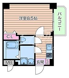 S-RESIDENCE千里丘 14階1Kの間取り