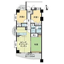 ライオンズマンション聖蹟桜ヶ丘一ノ宮 3LDKの間取図画像