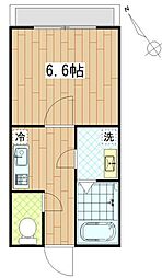 アパート 1Kの間取図画像
