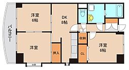 アリヴィラ15 3DKの間取図画像