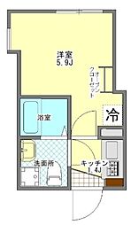 (仮称)光が丘AP 1Kの間取図画像