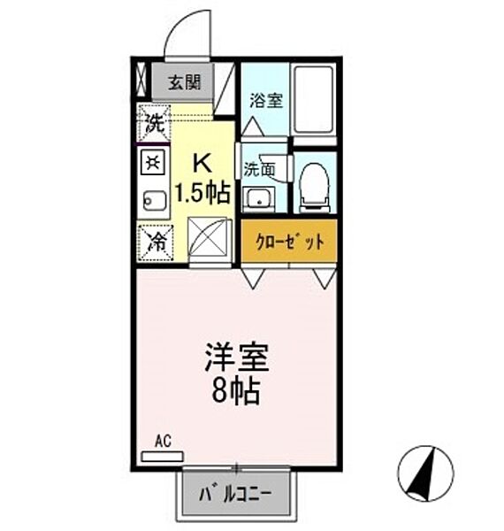 セジュール柏崎Ａ 105｜新潟県柏崎市宝町(賃貸アパート1K・1階・26.71㎡)の写真 その2