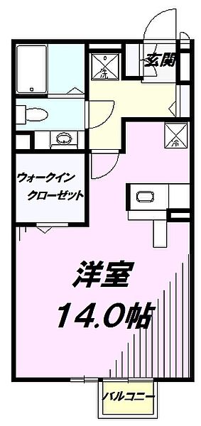 東京都八王子市西寺方町(賃貸アパート1R・2階・37.78㎡)の写真 その2