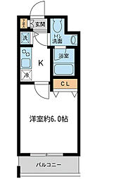KDXレジデンス大島 1Kの間取図画像