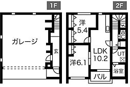 LaLa Charme A 1階2LDKの間取り
