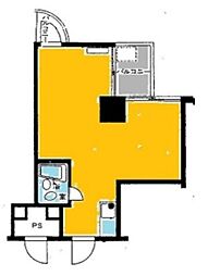 東池袋パレス 7階ワンルームの間取り