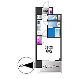 レジュールアッシュ緑橋駅前 1Kの間取図画像