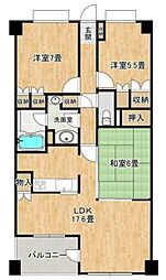 グランレーヴ大森蘇峰公園 3LDKの間取図画像