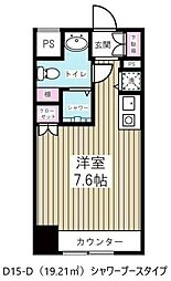 ＳＯＣＩＥＴＹ ＳＥＡＳＯＮＳ 7階ワンルームの間取り