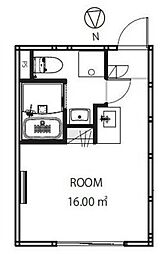 ＢｏａＳｏｒｔｅ町屋2丁目 2階ワンルームの間取り