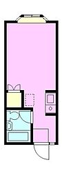 サンハイツ森野 ワンルームの間取図画像