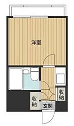 JUN平山城 1Kの間取図画像
