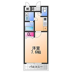 JR阪和線 鳳駅 徒歩11分の賃貸アパート 3階1Kの間取り