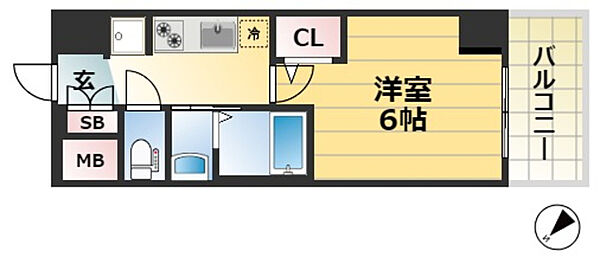 兵庫県神戸市兵庫区湊町１丁目(賃貸マンション1K・10階・21.66㎡)の写真 その2