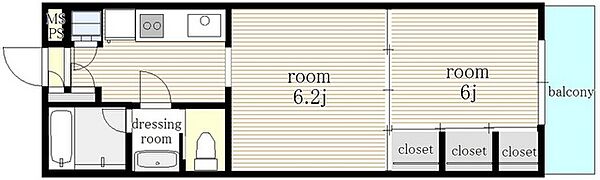 Ｈｏｒｔｅｎｓｉａ・Ｔ 404｜東京都練馬区北町８丁目(賃貸マンション2K・4階・32.49㎡)の写真 その2