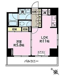 ベェルヴェル稲城 1LDKの間取図画像
