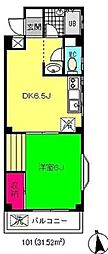 ローヤル上鷺 1DKの間取図画像