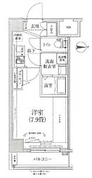 ティモーネ深川リーヴァ 1Kの間取図画像