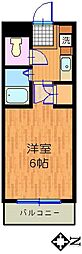松本ビル 1Kの間取図画像