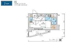 LIVCITY横濱ヒルサイドテラス 1Kの間取図画像