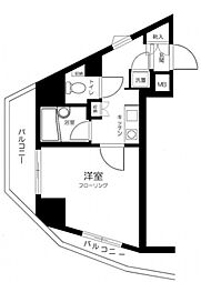 菱和パレス高輪台 1Kの間取図画像