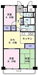 マンハイム八潮 3DKの間取図画像