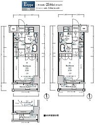 SQUARECITYニシダイAZ 1Kの間取図画像
