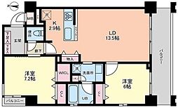 プライマル板橋本町 4階2LDKの間取り