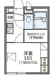 レオパレスプレミール 1Kの間取図画像