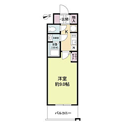 南海高野線 堺東駅 徒歩10分の賃貸マンション 8階1Kの間取り