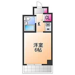 インペリアル関西エアポートB棟 1Kの間取図画像