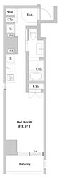 ミリアレジデンス北新宿 5階ワンルームの間取り