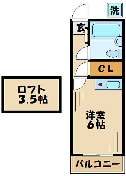 コーポアメニティI 210｜東京都八王子市越野(賃貸アパート1R・2階・17.00㎡)の写真 その2