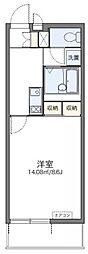 レオネクスト湘南山手館C 1Kの間取図画像